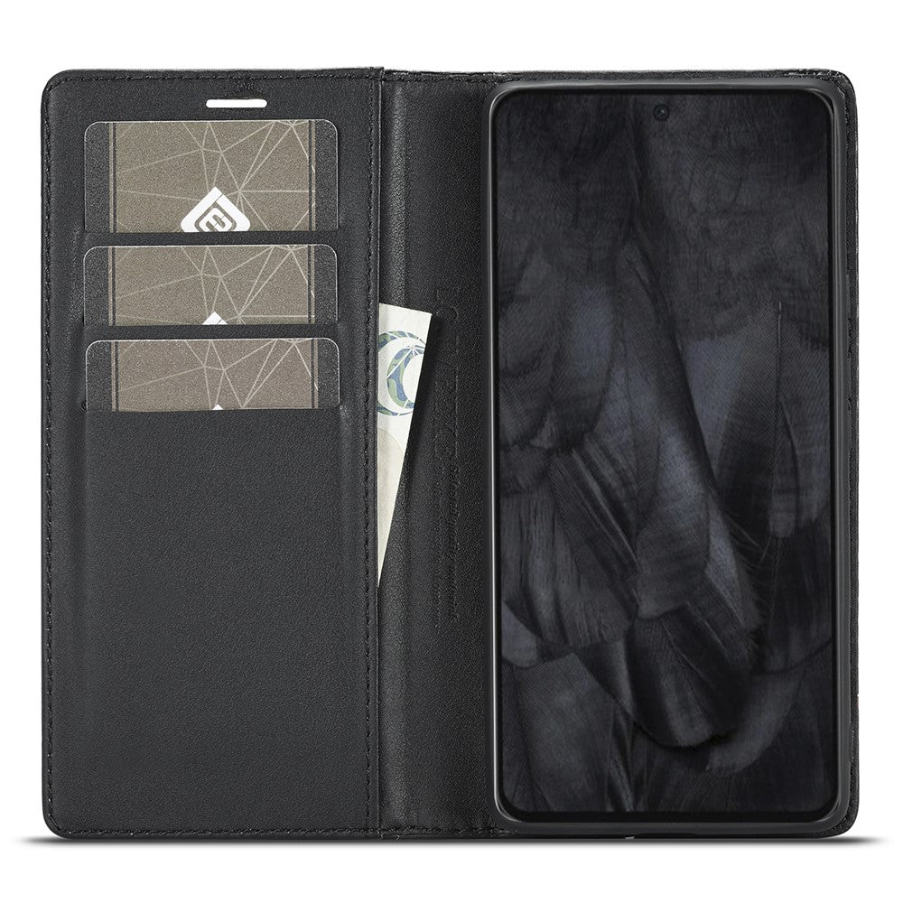 LC.IMEEKE For Google Pixel 8 Pro PU Leather Wallet Phone Case Carbon Fiber Texture Cover with Stand