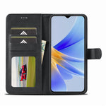 LC.IMEEKE Phone Cover for Oppo A78 5G / A58 5G / A58x 5G PU Leather Calf Texture Stand Wallet Case