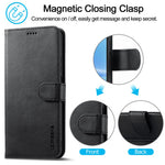 LC.IMEEKE Phone Cover for Oppo A78 5G / A58 5G / A58x 5G PU Leather Calf Texture Stand Wallet Case