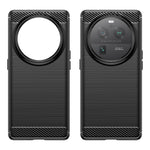 Mobile Phone Case for Oppo Find X6 Pro , Brushed Carbon Fiber Texture Phone TPU Back Cover