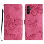 Til Samsung Galaxy A34 5G Stand Wallet Telefoncover PU-læder Skin-touch Sommerfuglpræget Etui