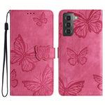 Samsung Galaxy S22 5G Plånboksfodral Läderfodral med Fjärilstryck Stativ mobilskal