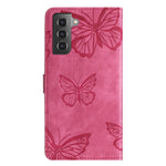 Samsung Galaxy S22 5G Plånboksfodral Läderfodral med Fjärilstryck Stativ mobilskal