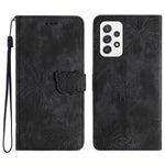 Samsung Galaxy A33 5G Skin-Touch mobilskal Fjärilspräglat Skyddande Läderplånbok mobilskal