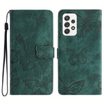 Samsung Galaxy A33 5G Skin-Touch mobilskal Fjärilspräglat Skyddande Läderplånbok mobilskal