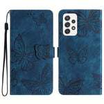 Samsung Galaxy A33 5G Skin-Touch mobilskal Fjärilspräglat Skyddande Läderplånbok mobilskal