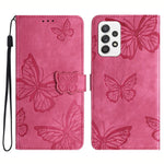 For Samsung Galaxy A53 5G Protective Case Butterfly Imprinted Skin-Touch Leather Phone Cover with Wallet