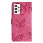 For Samsung Galaxy A53 5G Protective Case Butterfly Imprinted Skin-Touch Leather Phone Cover with Wallet
