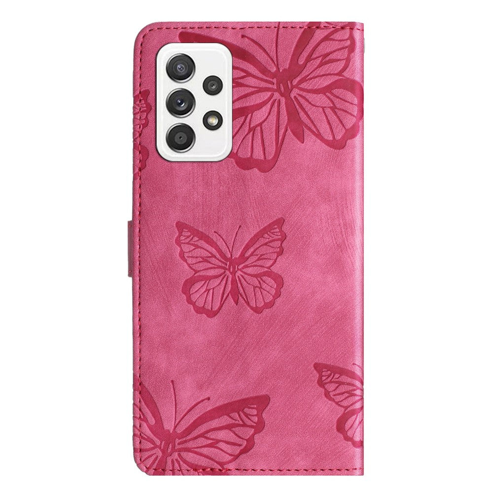 For Samsung Galaxy A53 5G Protective Case Butterfly Imprinted Skin-Touch Leather Phone Cover with Wallet