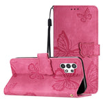 For Samsung Galaxy A32 5G / M32 5G Skin-touch PU Leather Wallet Case Butterfly Imprinted Phone Cover with Stand