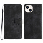 For iPhone 14 Plus Foldable Stand PU Leather Wallet Case Butterfly Imprinted Skin-touch Phone Cover