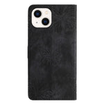 For iPhone 14 Plus Foldable Stand PU Leather Wallet Case Butterfly Imprinted Skin-touch Phone Cover