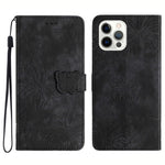 For iPhone 13 Pro 6.1 inch PU Leather Butterfly Imprinted Stand Wallet Case Skin-touch Phone Cover