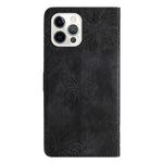For iPhone 12 / 12 Pro 6.1 inch Skin-touch PU Leather Stand Wallet Case Butterfly Imprinted Phone Cover