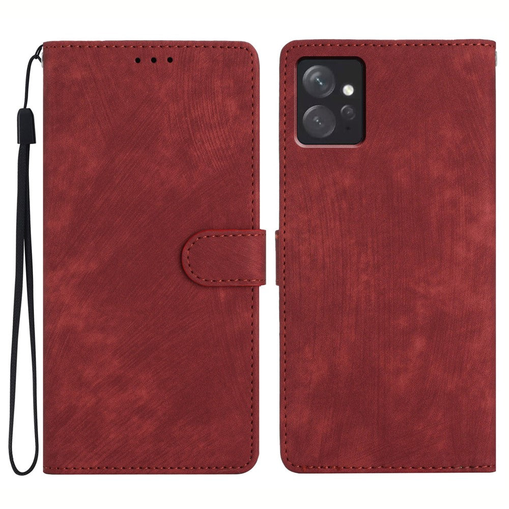 Leather Phone Case for Xiaomi Redmi Note 12 4G , Skin-touch Wallet Stand Cover