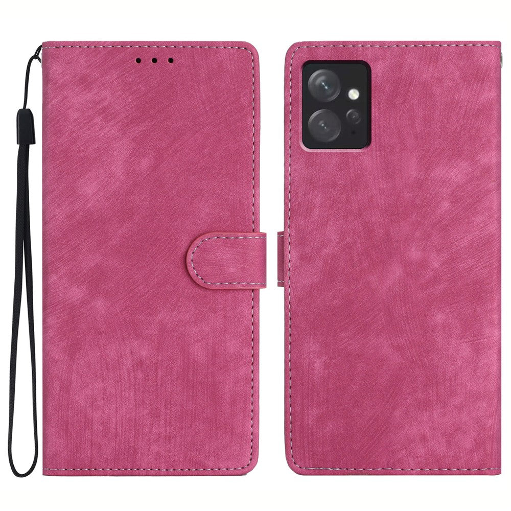 Leather Phone Case for Xiaomi Redmi Note 12 4G , Skin-touch Wallet Stand Cover