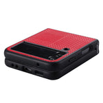 VILI TH-seriens mobilskal för Samsung Galaxy Z Flip4 5G, aramidfiber PU-läderbelagt PC+TPU-mobilskal