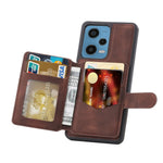 RFID Blocking Phone Case for Xiaomi Redmi Note 12 Pro 5G / Note 12 Pro Speed 5G / Poco X5 Pro 5G , Leather Coated TPU Wallet Kickstand Cover