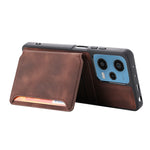 RFID Blocking Phone Case for Xiaomi Redmi Note 12 Pro 5G / Note 12 Pro Speed 5G / Poco X5 Pro 5G , Leather Coated TPU Wallet Kickstand Cover