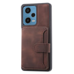 RFID Blocking Phone Case for Xiaomi Redmi Note 12 Pro 5G / Note 12 Pro Speed 5G / Poco X5 Pro 5G , Leather Coated TPU Wallet Kickstand Cover
