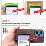 RFID-blokerende mobilcover til Xiaomi Redmi Note 12 Pro 5G / Note 12 Pro Speed 5G / Poco X5 Pro 5G, TPU-pungetui med læderbelægning og stativ