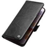 QIALINO För Huawei P60 Pro Äkta Koläder mobilskal Plånboksfodral Flip Folio Fodral