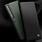 QIALINO För Huawei Mate Xs 2 Äkta Koläder Flipfodral Stativ Magnetiskt Fullt Skyddande mobilfodral