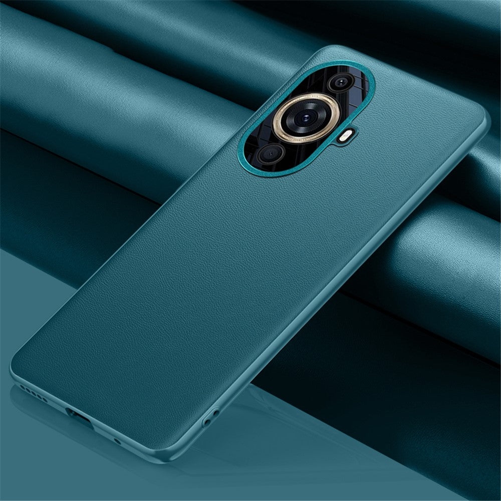 Mobilskal med metalliskt linsskydd för Huawei nova 11 Pro / nova 11 Ultra, läderklätt TPU+PC-mobilskal (2:a generationen)