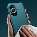 Mobilskal med metalliskt linsskydd för Huawei nova 11 Pro / nova 11 Ultra, läderklätt TPU+PC-mobilskal (2:a generationen)