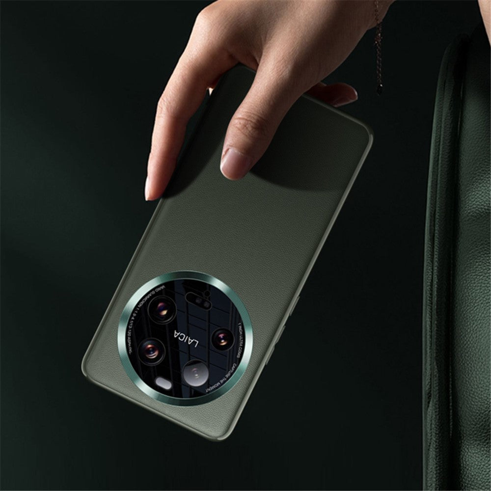 Xiaomi 13 Ultra PU-läderbelagt TPU+PC-mobilskal metalllinsskyddande mobilskydd (2:a generationen)