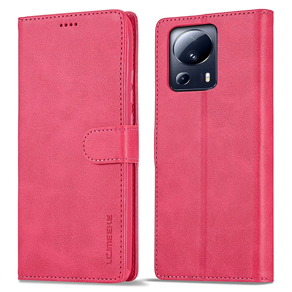 LC.IMEEKE For Xiaomi 13 Lite / Civi 2 5G Stand PU Leather Phone Case Wallet Calf Texture Phone Cover