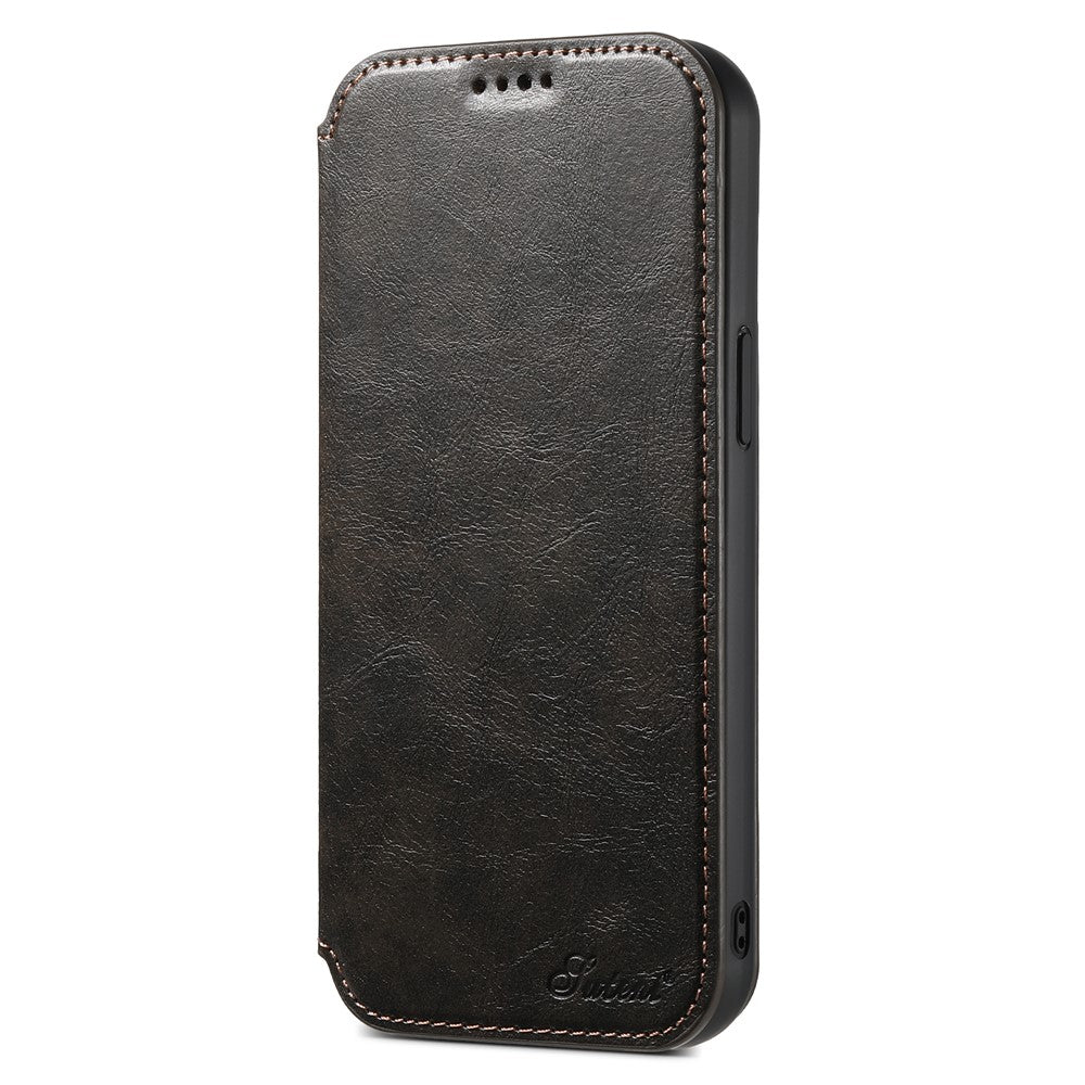 SUTENI J05 For iPhone 13 Pro Max Phone Case Compatible with MagSafe PU Leather Stand Wallet Cover