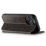 SUTENI J05 For iPhone 13 Pro Stand Wallet Phone Case Phone Leather Cover Compatible with MagSafe