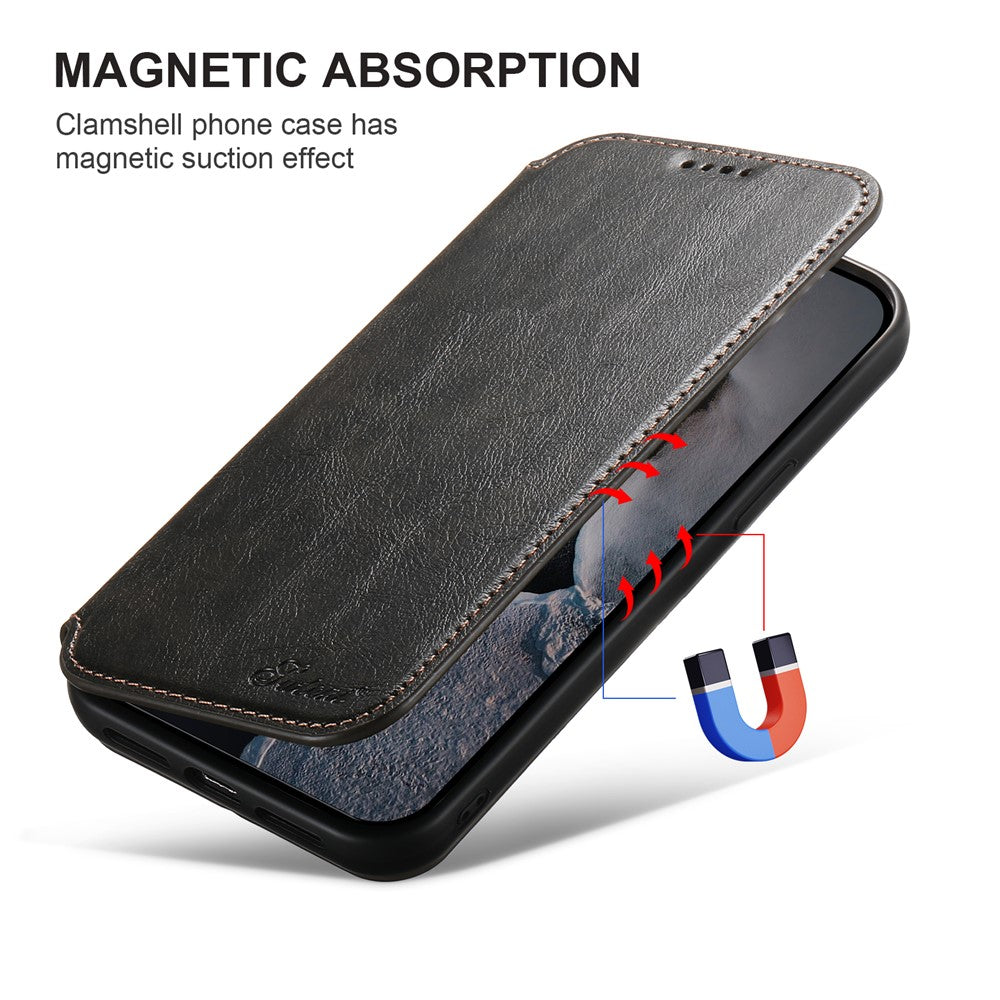 SUTENI J05 For iPhone 13 Pro Stand Wallet Phone Case Phone Leather Cover Compatible with MagSafe
