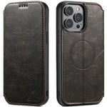 SUTENI J05 For iPhone 12 Pro Max Leather Phone Case Cell Phone Stand Wallet Cover Compatible with MagSafe