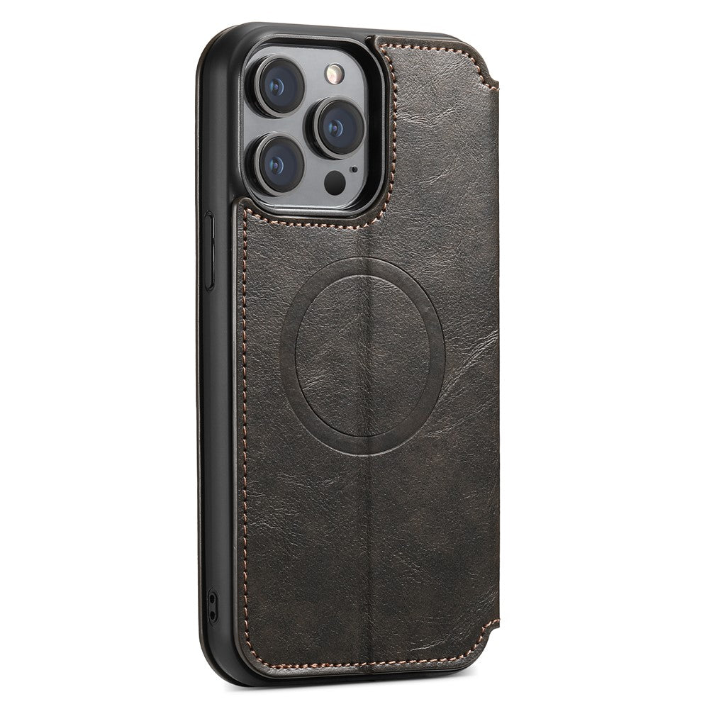 SUTENI J05 For iPhone 12 Pro Max Leather Phone Case Cell Phone Stand Wallet Cover Compatible with MagSafe