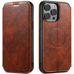 SUTENI J05 For iPhone 12 Pro Max Leather Phone Case Cell Phone Stand Wallet Cover Compatible with MagSafe