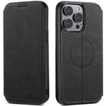 SUTENI J06 For iPhone 14 Pro Stand Wallet PU Leather Phone Case Compatible with MagSafe