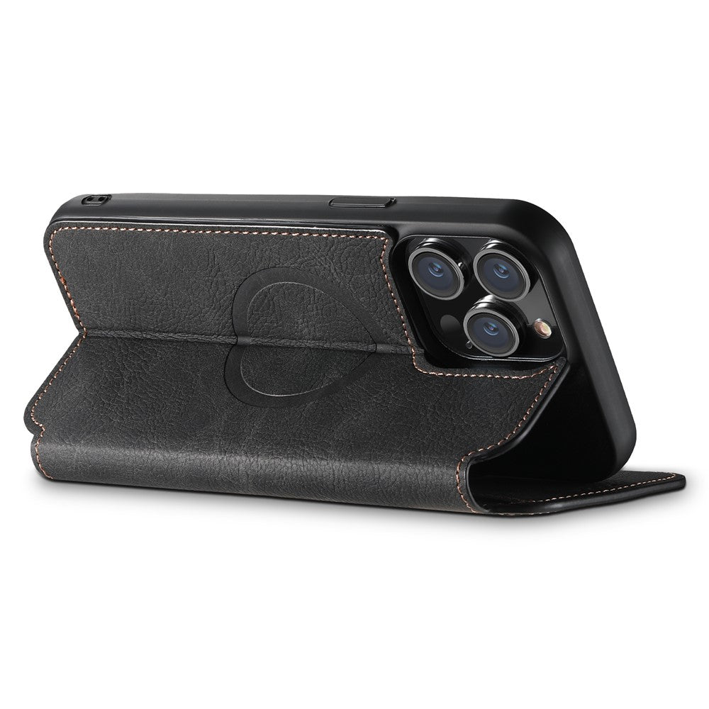 SUTENI J06 For iPhone 14 Pro Stand Wallet PU Leather Phone Case Compatible with MagSafe