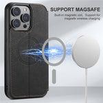 SUTENI J06 For iPhone 14 Pro Stand Wallet PU Leather Phone Case Compatible with MagSafe
