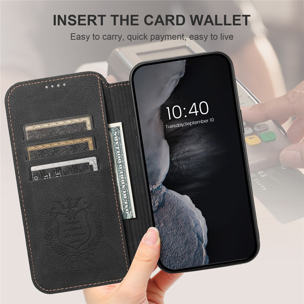 SUTENI J06 For iPhone 14 Pro Stand Wallet PU Leather Phone Case Compatible with MagSafe