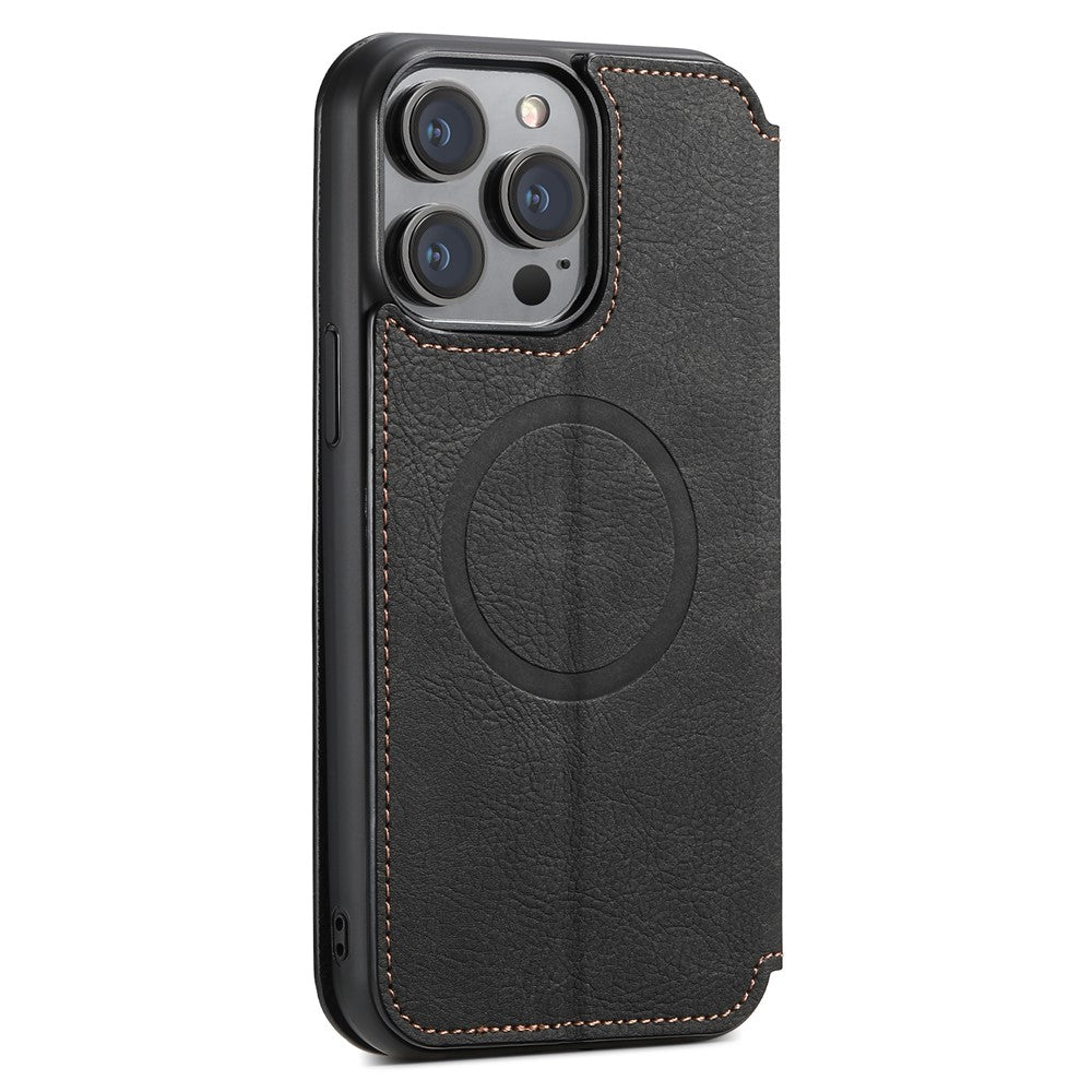 SUTENI J06 For iPhone 14 Pro Stand Wallet PU Leather Phone Case Compatible with MagSafe