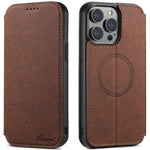 SUTENI J06 For iPhone 14 Pro Stand Wallet PU Leather Phone Case Compatible with MagSafe