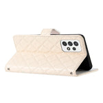 For Samsung Galaxy A52 4G / A52s 5G / A52 5G Stitching Line Rhombus Cell Phone Cover PU Leather Wallet Shell Stand Phone Case