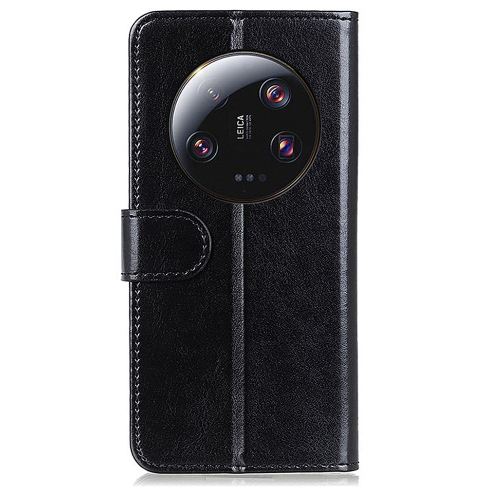 Phone Case for Xiaomi 13 Ultra PU Leather+TPU Wallet Crazy Horse Texture Stand Shell Cover
