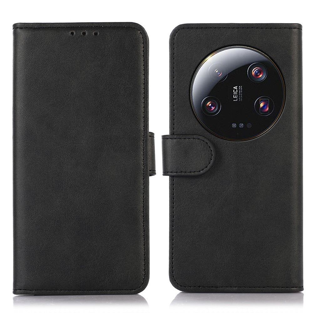 For Xiaomi 13 Ultra Phone Stand Case PU Leather Wallet Cowhide Texture Magnetic Phone Cover