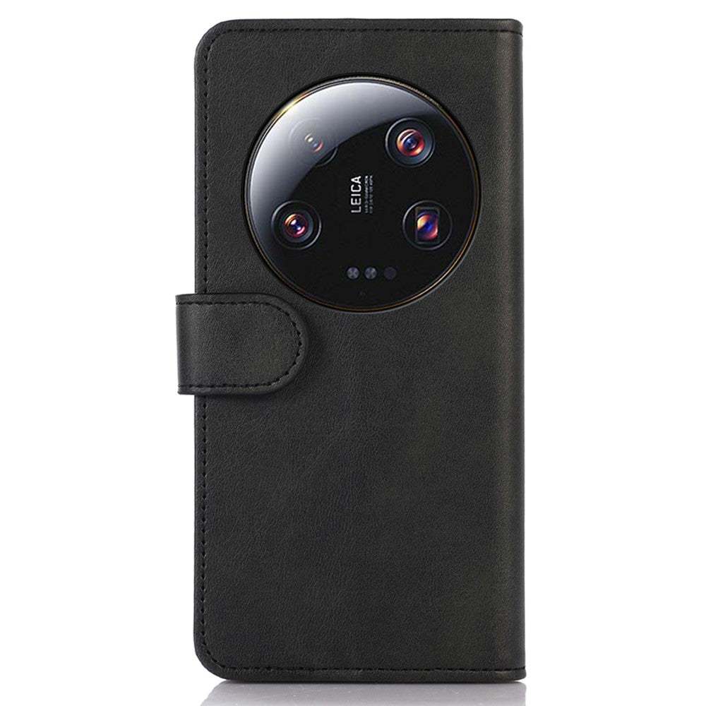 For Xiaomi 13 Ultra Phone Stand Case PU Leather Wallet Cowhide Texture Magnetic Phone Cover