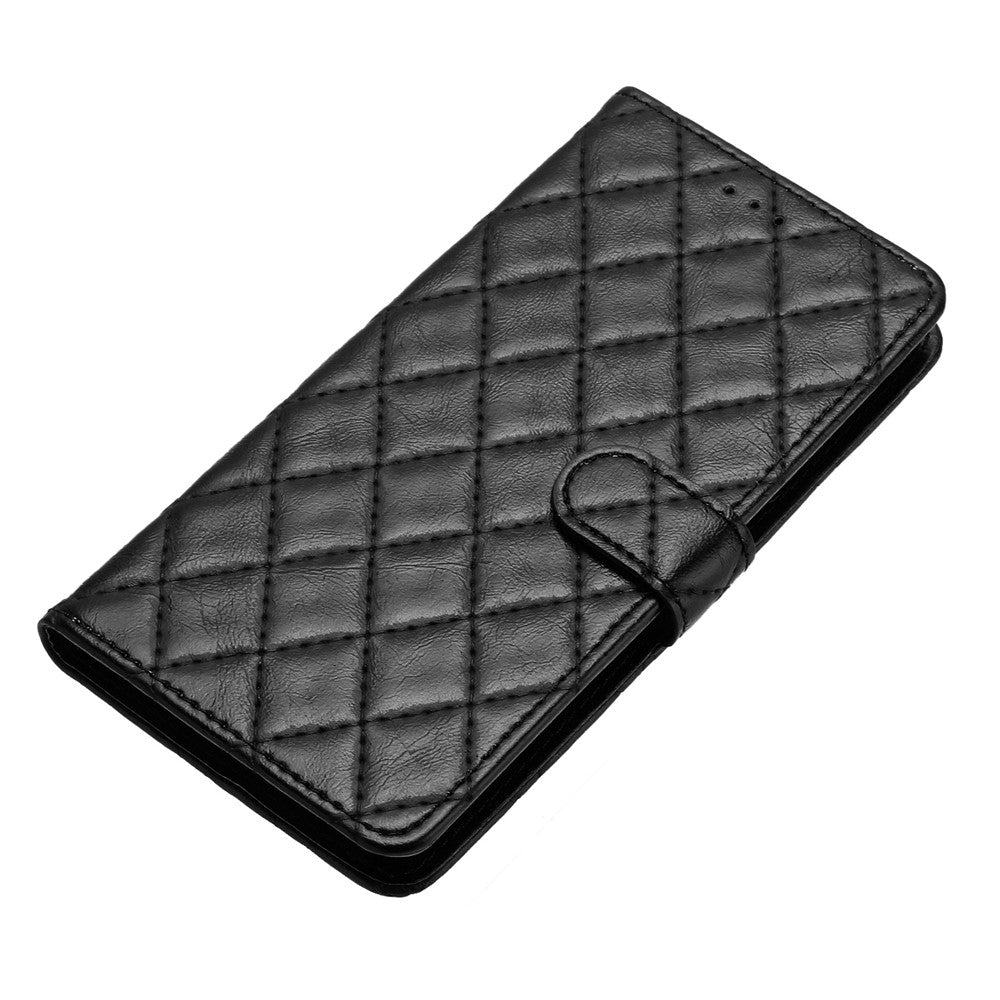 For Xiaomi Redmi Note 10 4G / Note 10S 4G Stand Wallet Phone Case Stitching Line Rhombus PU Leather Cover