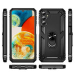 Til Samsung Galaxy A24 4G (162,1 x 77,6 x 8,3 mm) Telefoncover med Stander og Bilholder PC + TPU Dobbeltlags Beskyttelsescover