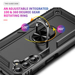 Til Samsung Galaxy A24 4G (162,1 x 77,6 x 8,3 mm) Telefoncover med Stander og Bilholder PC + TPU Dobbeltlags Beskyttelsescover